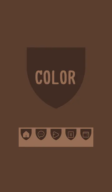 [LINE着せ替え] brown color X16の画像1