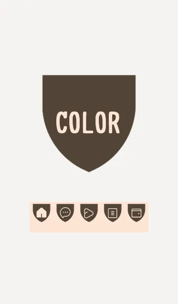 [LINE着せ替え] brown color X18の画像1