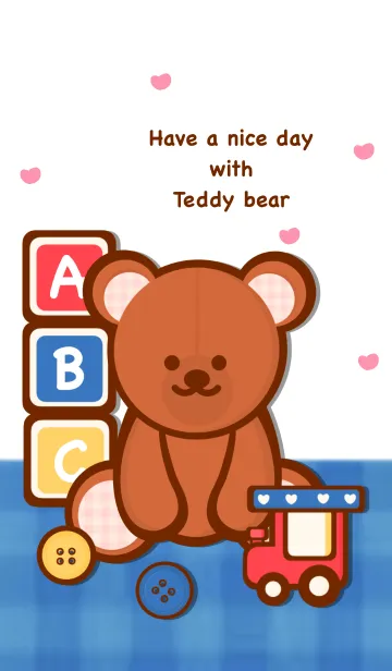 [LINE着せ替え] Cute teddy bear & Toys 6の画像1