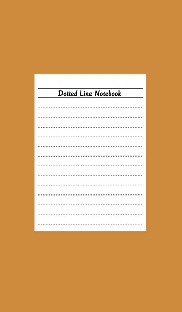 [LINE着せ替え] 点線ノートの着せかえ/ブラウン/オレンジの画像1