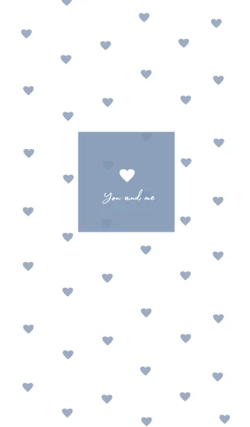 [LINE着せ替え] pattern_heart (blue gray)の画像1