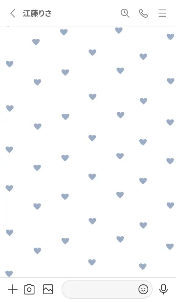 [LINE着せ替え] pattern_heart (blue gray)の画像2