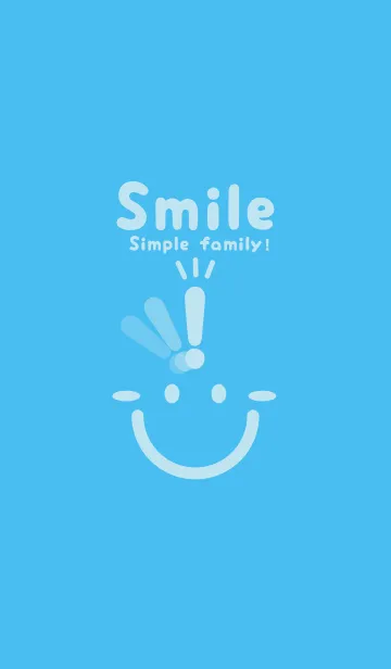 [LINE着せ替え] スマイル＆ヒラメキ パステルブルーの画像1