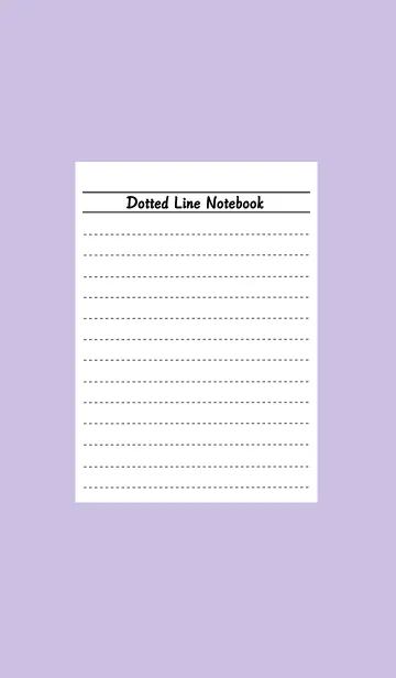 [LINE着せ替え] 点線ノートの着せかえ/くすみパープルの画像1