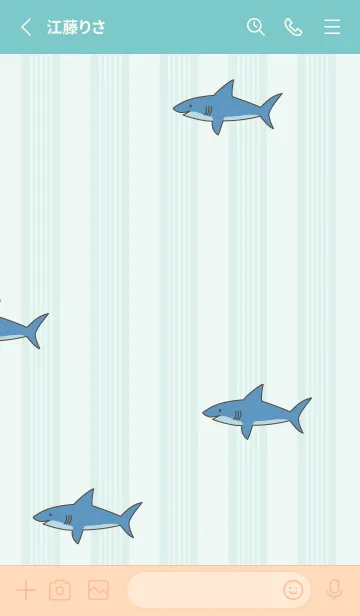 [LINE着せ替え] サメ たくさん23の画像2