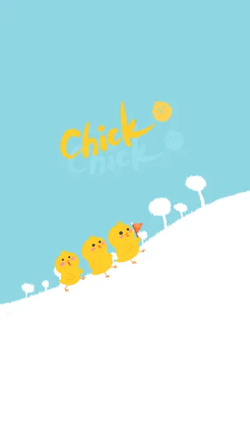 [LINE着せ替え] Chick-Indigo (Gre6)の画像1