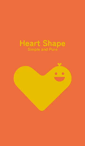 [LINE着せ替え] ハート型の着せかえ 柿色の画像1