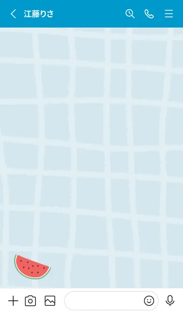 [LINE着せ替え] スイカが好き！24の画像2