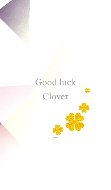 [LINE着せ替え] グレー : 運気上昇！ ゴールド四つ葉の画像1