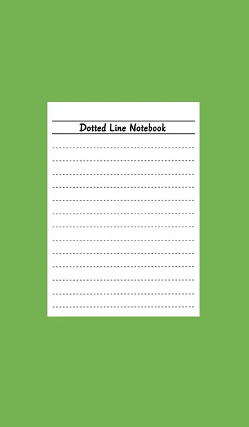 [LINE着せ替え] 点線ノートの着せかえ/グリーン/イエローの画像1