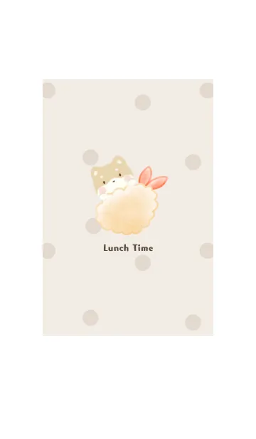 [LINE着せ替え] お弁当にしばいぬ ドットの画像1