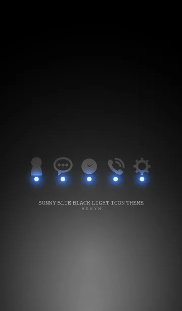 [LINE着せ替え] SUNNY BLUE BLACK LIGHT ICON THEMEの画像1