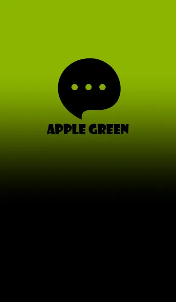 [LINE着せ替え] Black & Apple Green Theme V4 (JP)の画像1