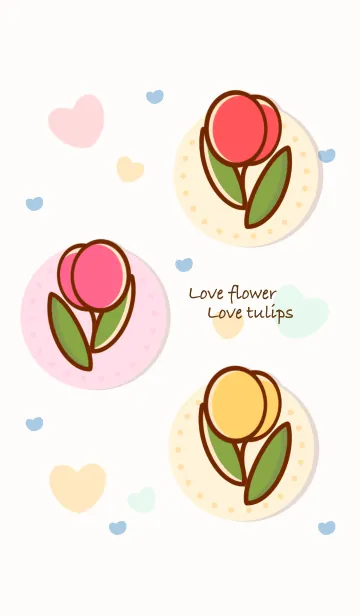 [LINE着せ替え] Sweet tulips garden 5の画像1