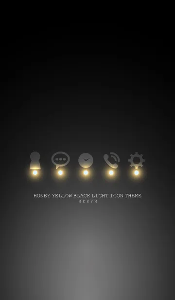 [LINE着せ替え] HONEY YELLOW BLACK LIGHT ICON THEMEの画像1