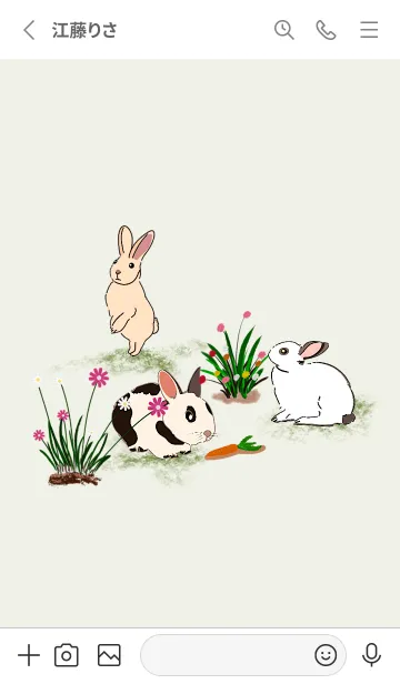 [LINE着せ替え] Rabbit Farmの画像2