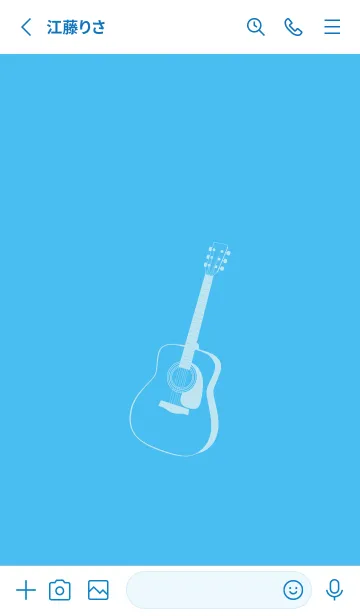 [LINE着せ替え] GUITAR COLOR パステルブルーの画像2