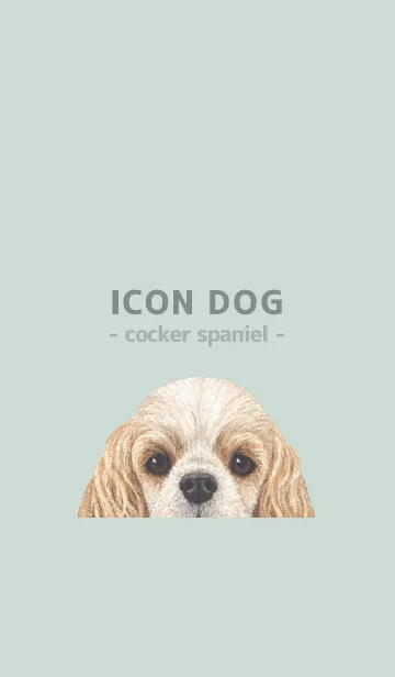 [LINE着せ替え] ICON DOG - コッカー - PASTEL GR/06の画像1