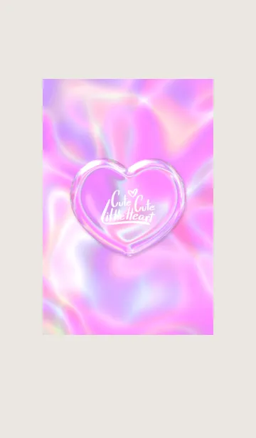 [LINE着せ替え] Cute Cute Little Heart Hologram 4の画像1