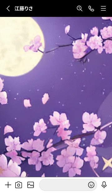 [LINE着せ替え] 月光夜桜#CS022。の画像2