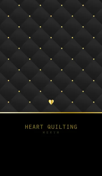 [LINE着せ替え] HEART QUILTING-GRAY BLACK 18の画像1