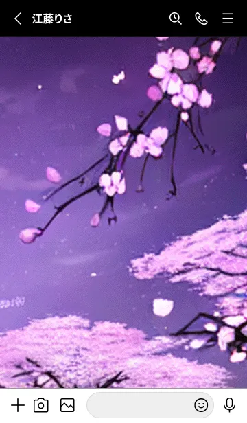 [LINE着せ替え] 月光夜桜#CT020。の画像2