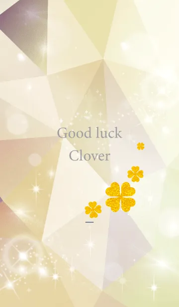 [LINE着せ替え] ネイビー : 運気上昇！ゴールド四つ葉の画像1