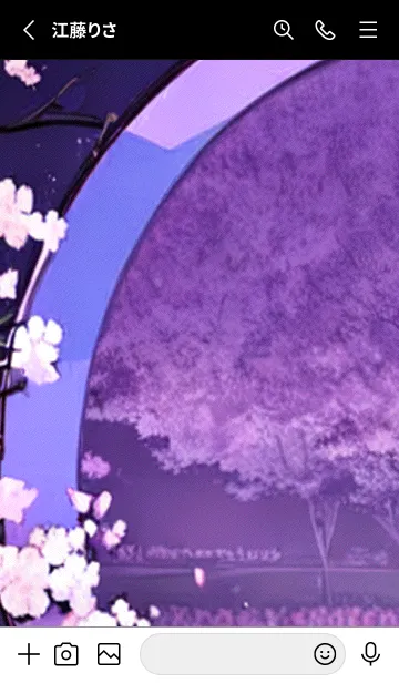 [LINE着せ替え] 月光夜桜#CT016。の画像2