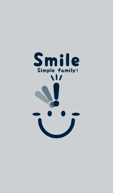 [LINE着せ替え] スマイル＆ヒラメキ スカイグレイの画像1