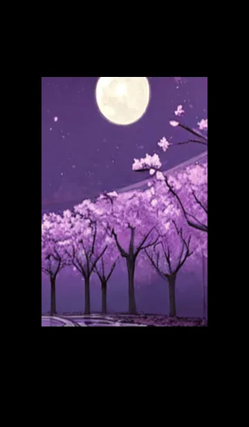 [LINE着せ替え] 月光夜桜#CT027。の画像1