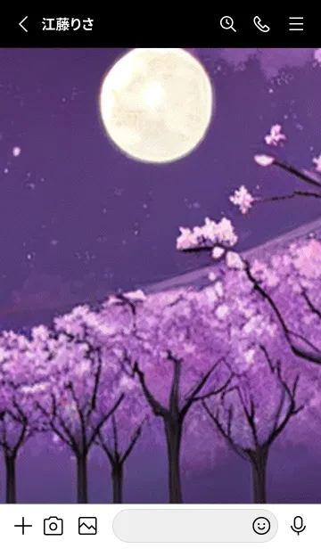 [LINE着せ替え] 月光夜桜#CT027。の画像2