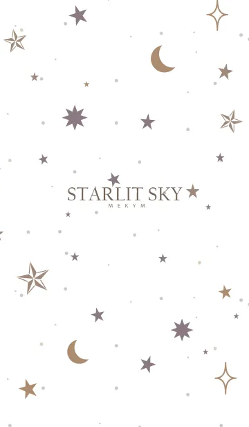 [LINE着せ替え] SIMPLE STARLIT SKY WHITE.MEKYM 6の画像1