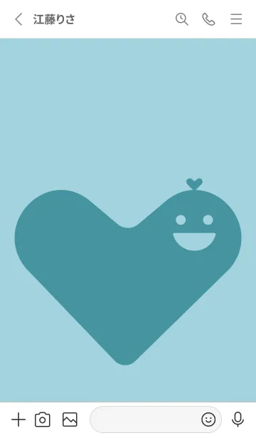 [LINE着せ替え] ハート型の着せかえ スプレーグリーンの画像2