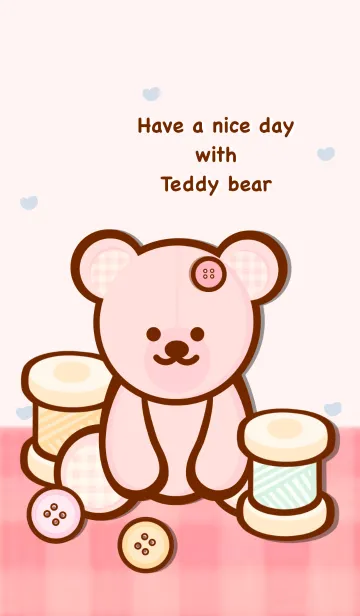 [LINE着せ替え] Pastel sweet teddy bear 6の画像1