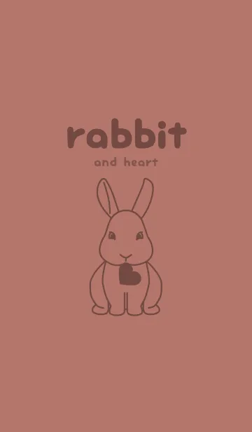 [LINE着せ替え] ウサギとハート マーシュローズの画像1