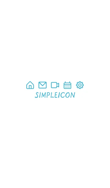 [LINE着せ替え] SIMPLE ICON -WHITE- 16の画像1