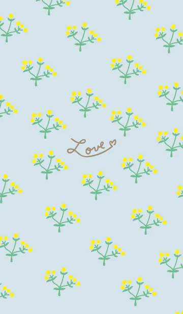 [LINE着せ替え] 黄色い丸い花14の画像1