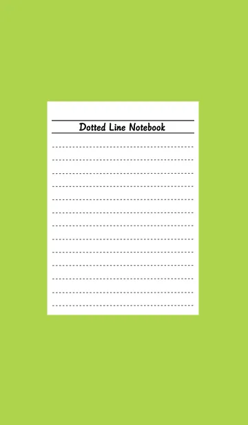 [LINE着せ替え] 点線ノートの着せかえ/レッド/グリーンの画像1