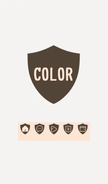 [LINE着せ替え] brown color Y18の画像1