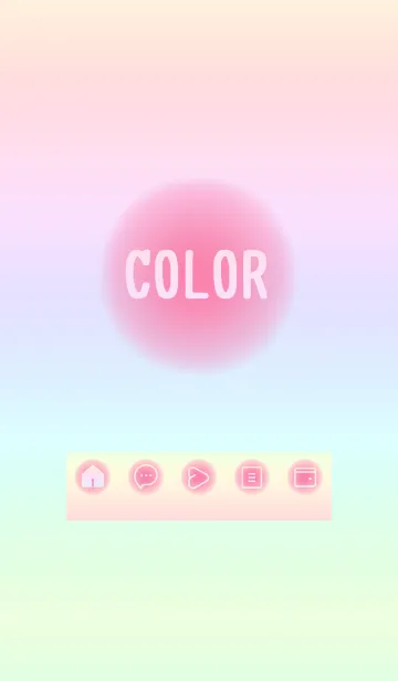 [LINE着せ替え] pink color rainbow D01の画像1