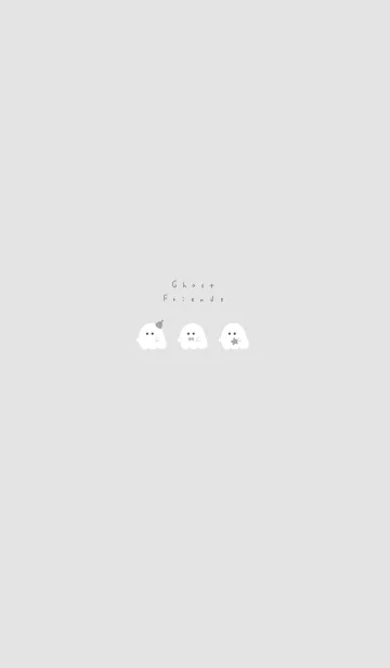 [LINE着せ替え] ゆるおばけ。ライトグレーの画像1