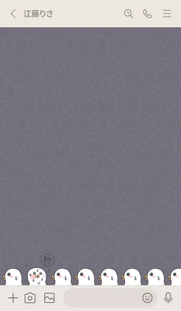 [LINE着せ替え] Pressed duck-gray purple (Be1)の画像2