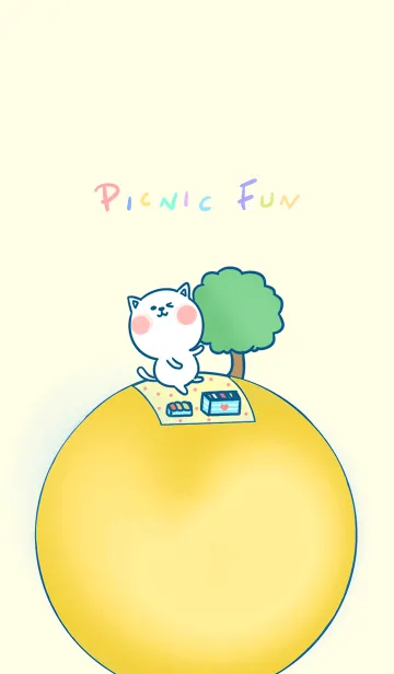 [LINE着せ替え] Picnic fun J-beige (Ye2)の画像1