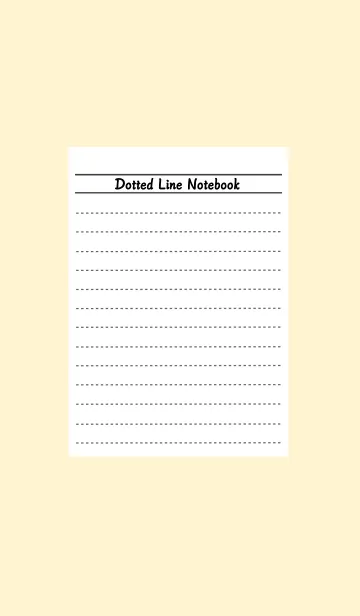 [LINE着せ替え] 点線ノートの着せかえ/クリームカラーの画像1