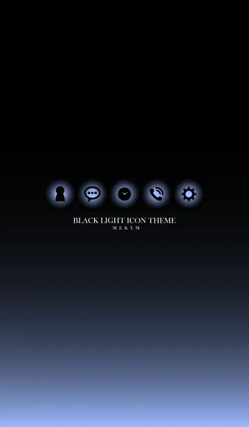 [LINE着せ替え] BLACK LIGHT ICON THEME.MEKYM 3の画像1