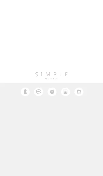 [LINE着せ替え] SIMPLE ICON WHITE.MEKYM 31の画像1