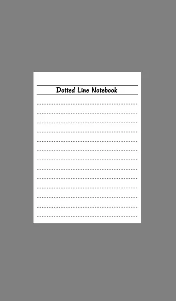 [LINE着せ替え] 点線ノートの着せかえ/ダークグレイの画像1