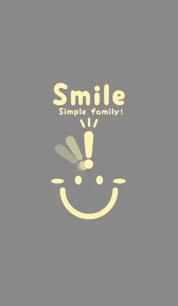 [LINE着せ替え] スマイル＆ヒラメキ バトルシップグレイの画像1