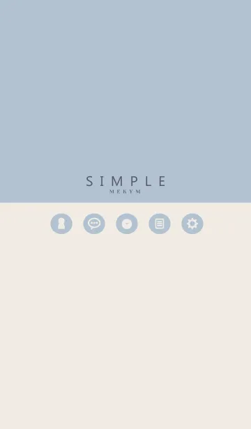 [LINE着せ替え] SIMPLE ICON BLUE.MEKYM 31の画像1