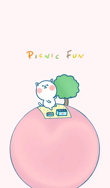 [LINE着せ替え] Picnic Fun J-Pale Pink (Pi5)の画像1